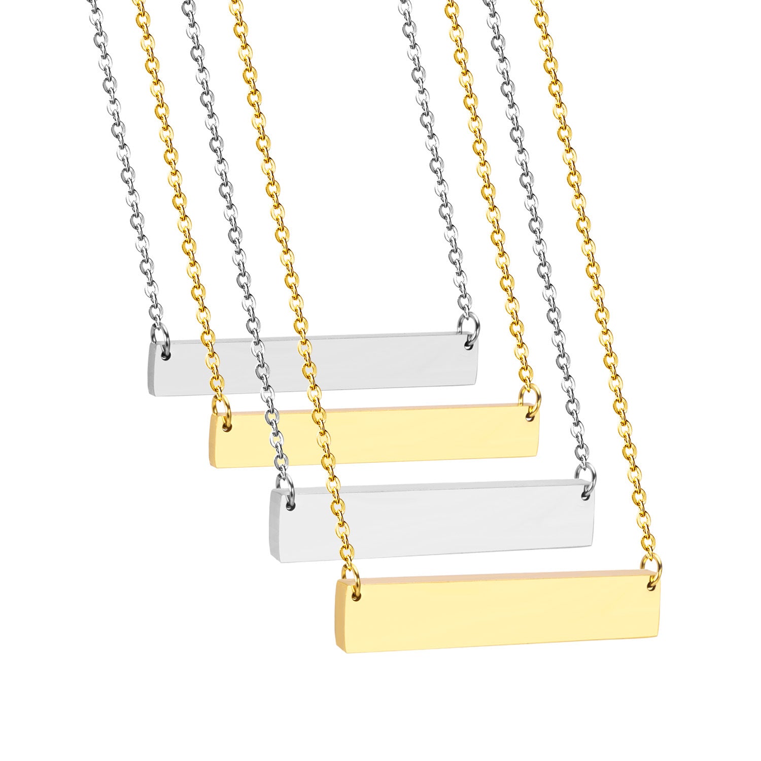 Damen Halskette mit personalisierbarem Anhänger aus hochwertigem Edelstahl Shop Nory