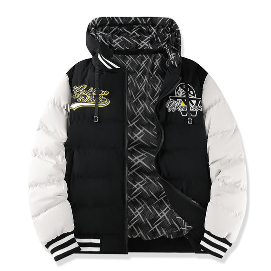 Herren Modische Steppjacke mit hohem Kragen und kontrastierenden Akzenten Shop Nory