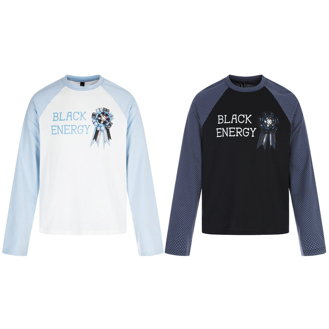 Damen Langarmshirt mit Raglanärmeln, dekorativem Schleifen-Print und weichem Baumwollmix Shop Nory