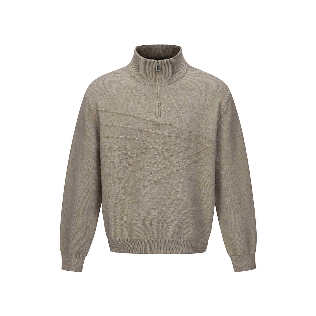 Herren Halbzip-Strickpullover mit Rippenkragen Shop Nory