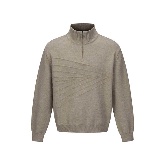 Herren Halbzip-Strickpullover mit Rippenkragen Shop Nory