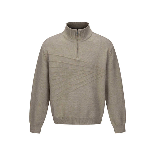 Herren Halbzip-Strickpullover mit Rippenkragen Shop Nory