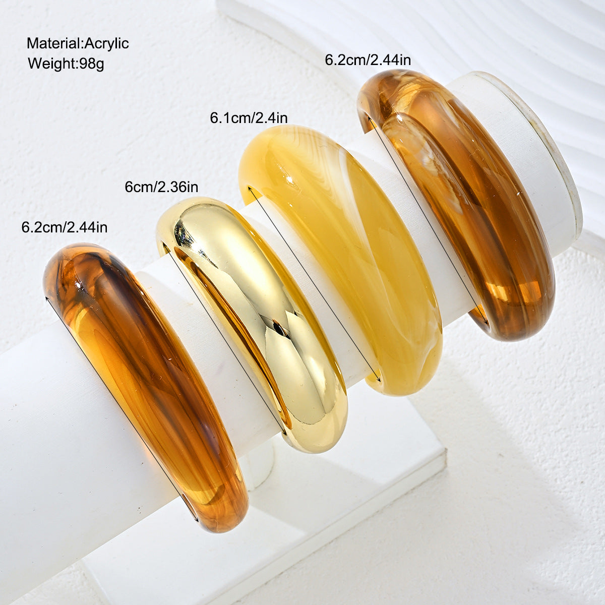 Damen Armband-Set mit eleganten Acryl- und Metallakzenten Shop Nory