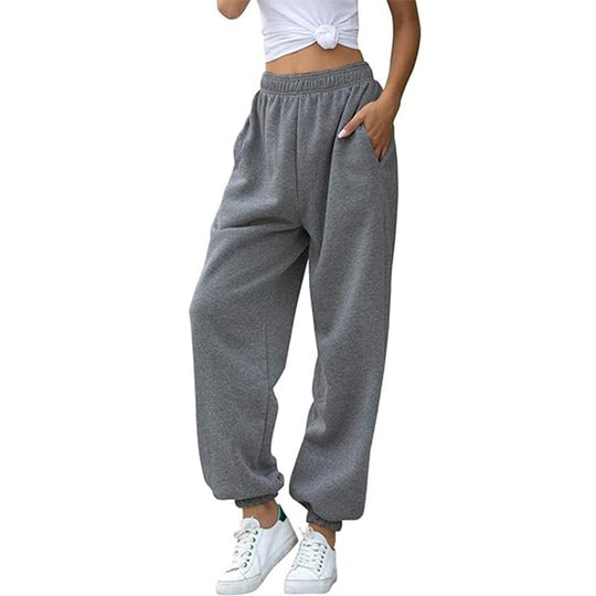 Damen nan weite Jogginghose mit hohem Bund elastischen Bündchen und Seitentaschen Shop Nory