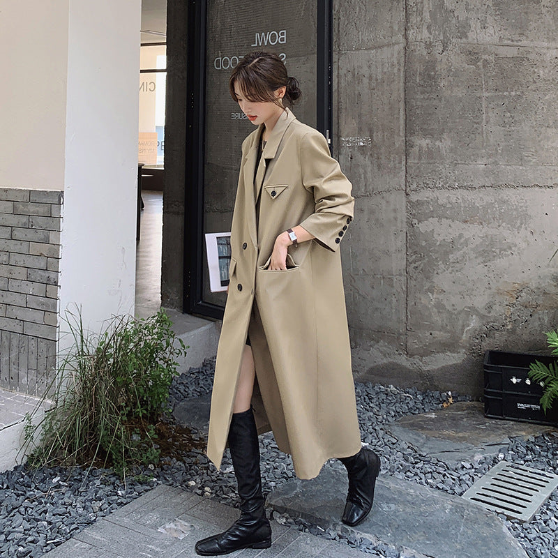 Damen Doppelreihiger Oversize-Trenchcoat mit kastiger Silhouette und verlängertem Schnitt Shop Nory