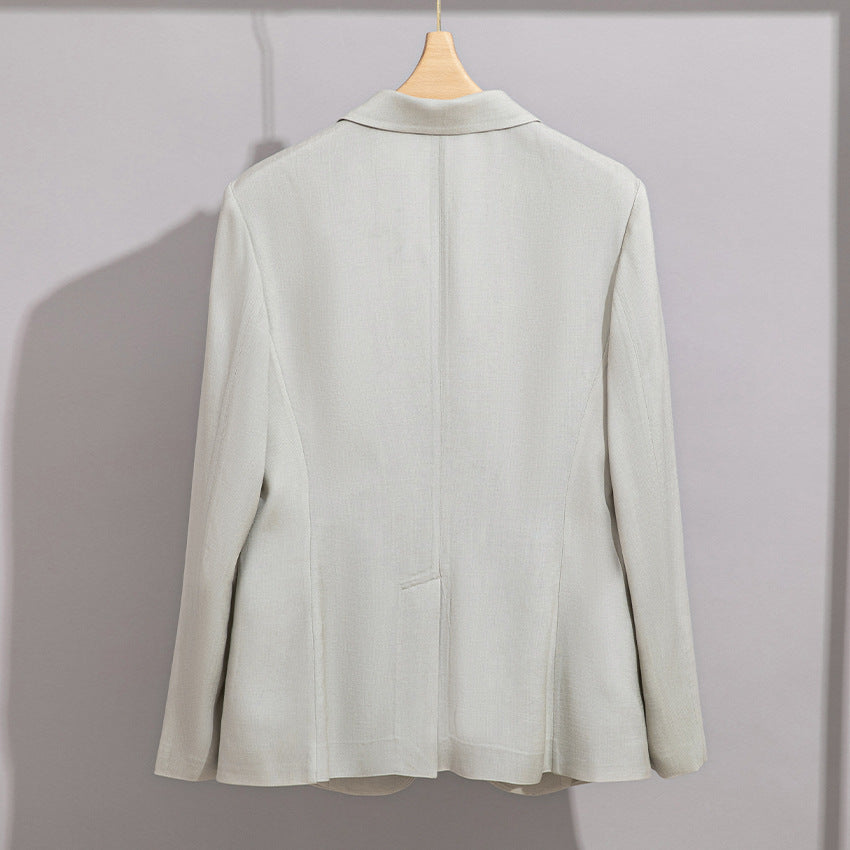 Damen Leichter strukturierter Ein-Knopf-Blazer mit figurformenden Abnähern und Pattentaschen Shop Nory
