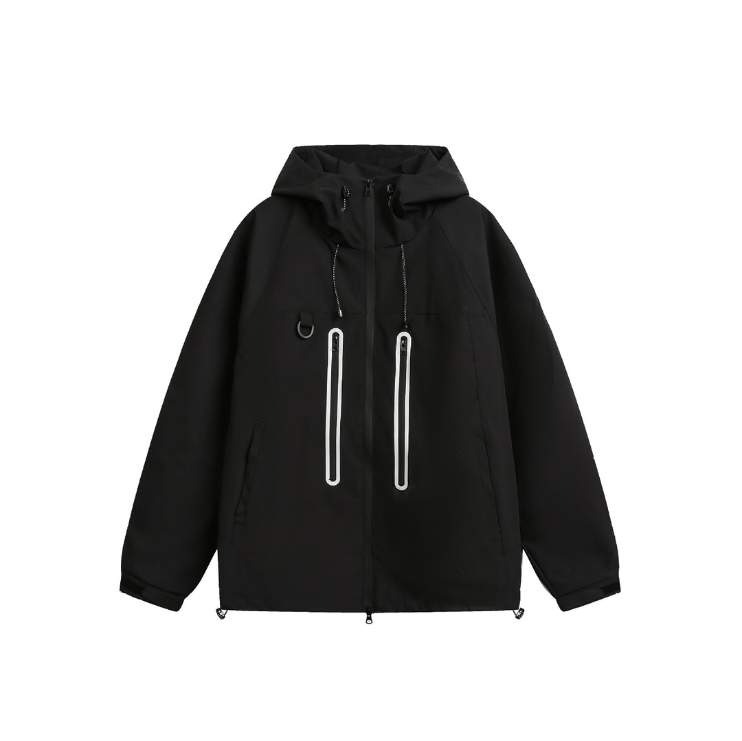 Damen Wasserdichte Parka-Jacke mit Kapuze und versiegelten Reißverschlüssen Shop Nory
