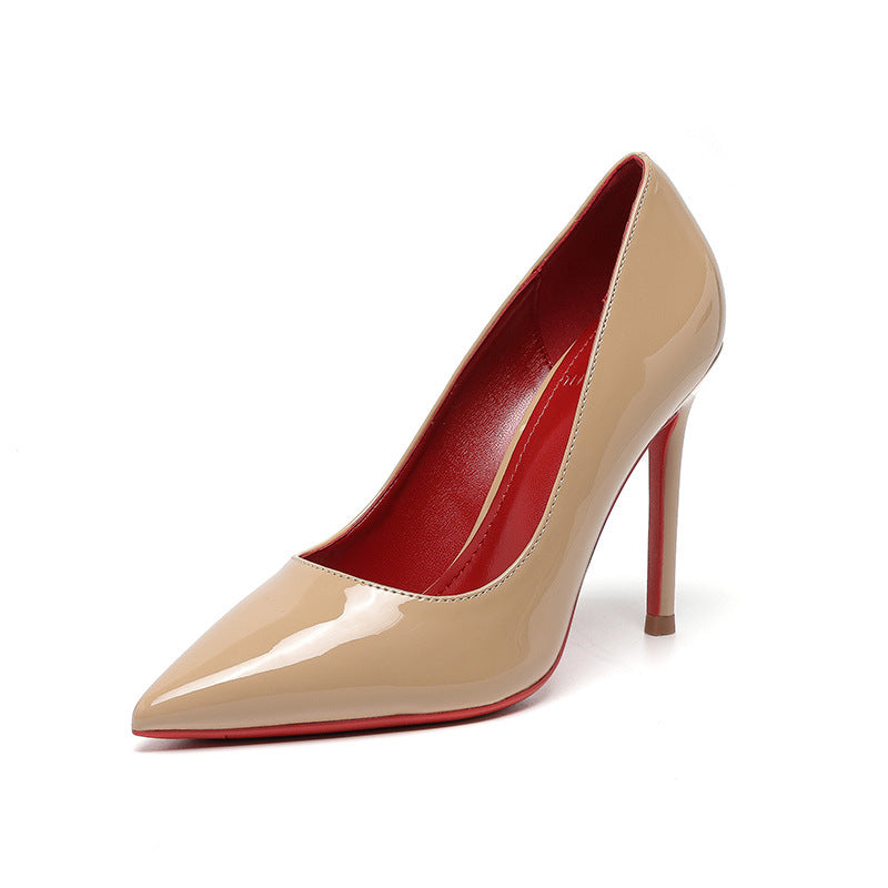 Damen Elegante spitze High Heels mit glänzender Oberfläche und komfortabler Innenpolsterung