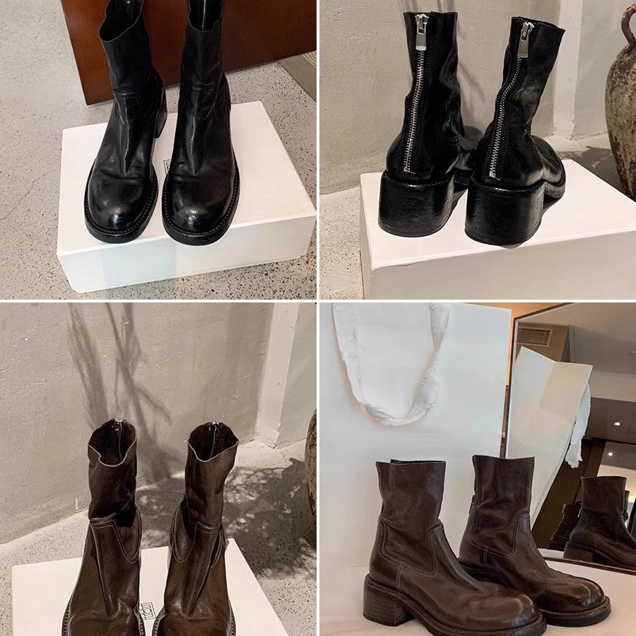 Damen modische Ankle Boots mit einzigartigem Reißverschluss und elegantem Schnitt