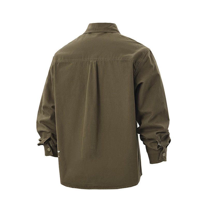 Herren Overshirt-Jacke im Workwear-Stil mit aufgesetzten Brusttaschen und Druckknopfverschluss Shop Nory