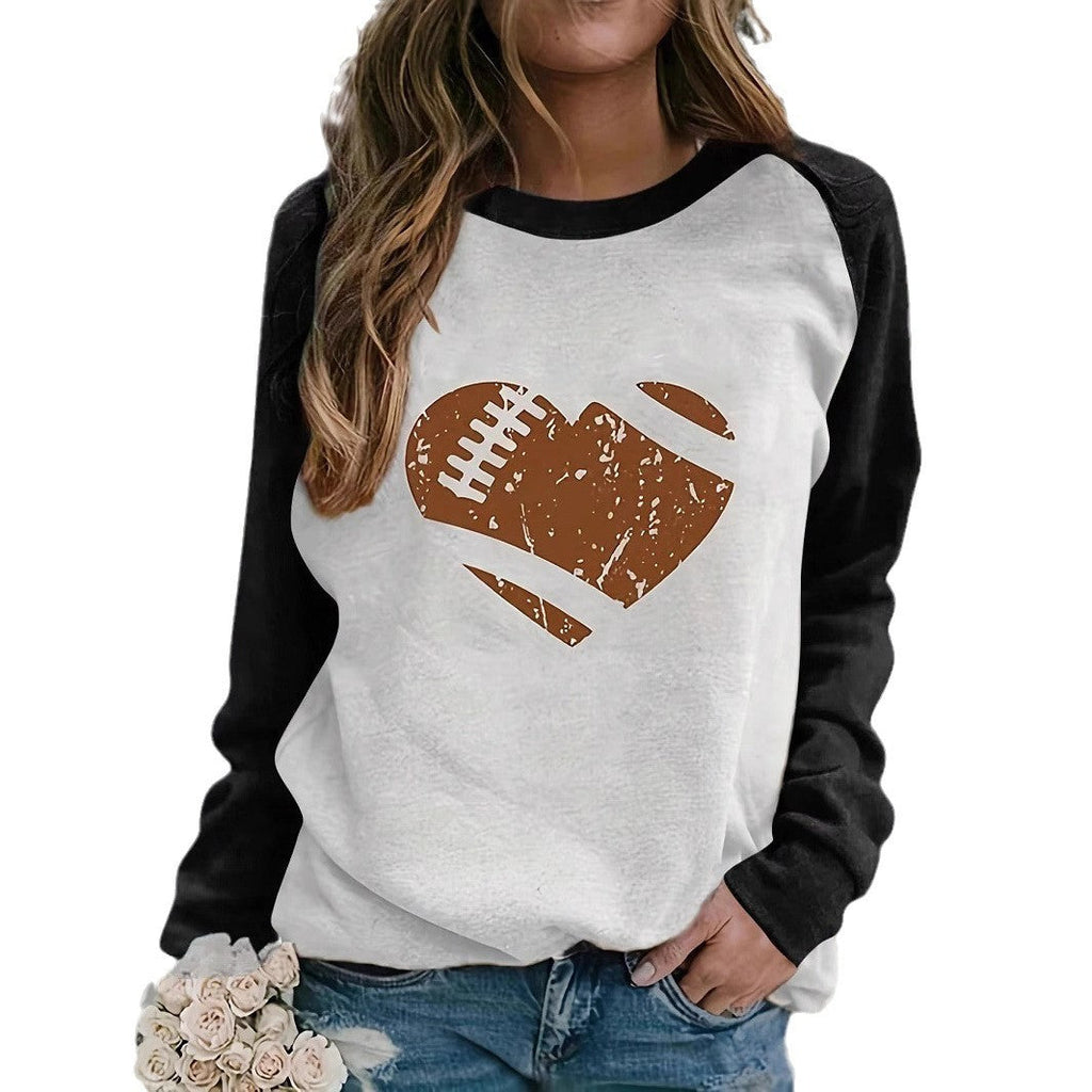 Damen lässiger Raglan-Pullover aus weichem Baumwollmix mit Rundhalsausschnitt