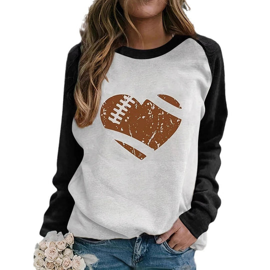 Damen lässiger Raglan-Pullover aus weichem Baumwollmix mit Rundhalsausschnitt