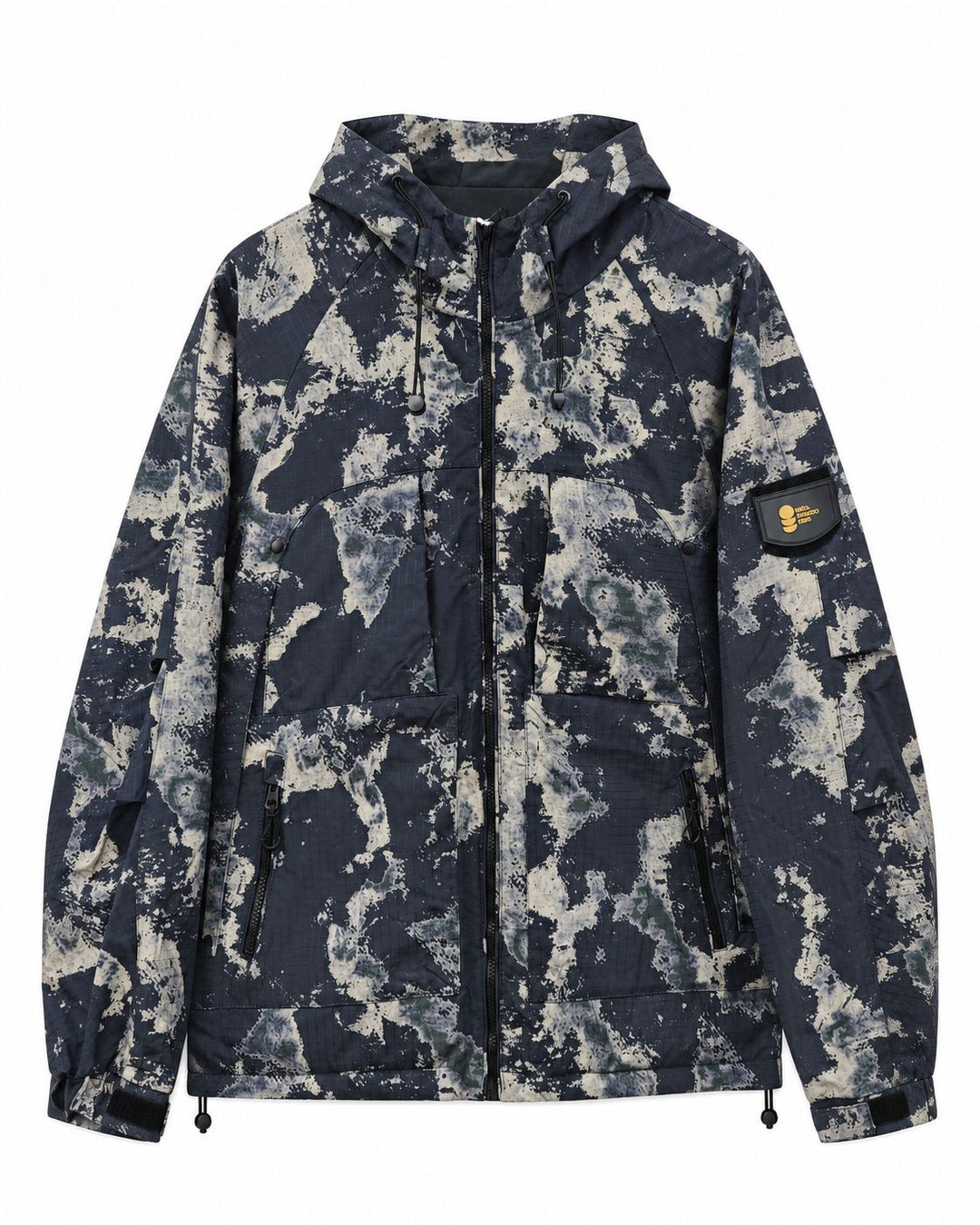 Herren Technische Camouflage-Outdoorjacke mit Kapuze, Ripstop und Multifunktionstaschen Shop Nory