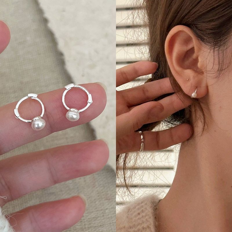 Damen Ohrringe mit elegantem Perlenakzent Shop Nory