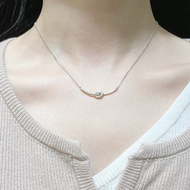Damen Halskette mit funkelndem Diamant-Design Shop Nory