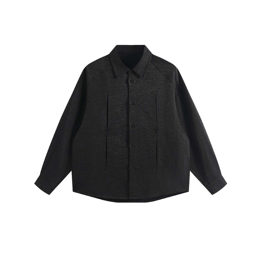 Damen Oversize-Hemdbluse aus strukturierter Baumwollmischung mit Kellerfalten Shop Nory