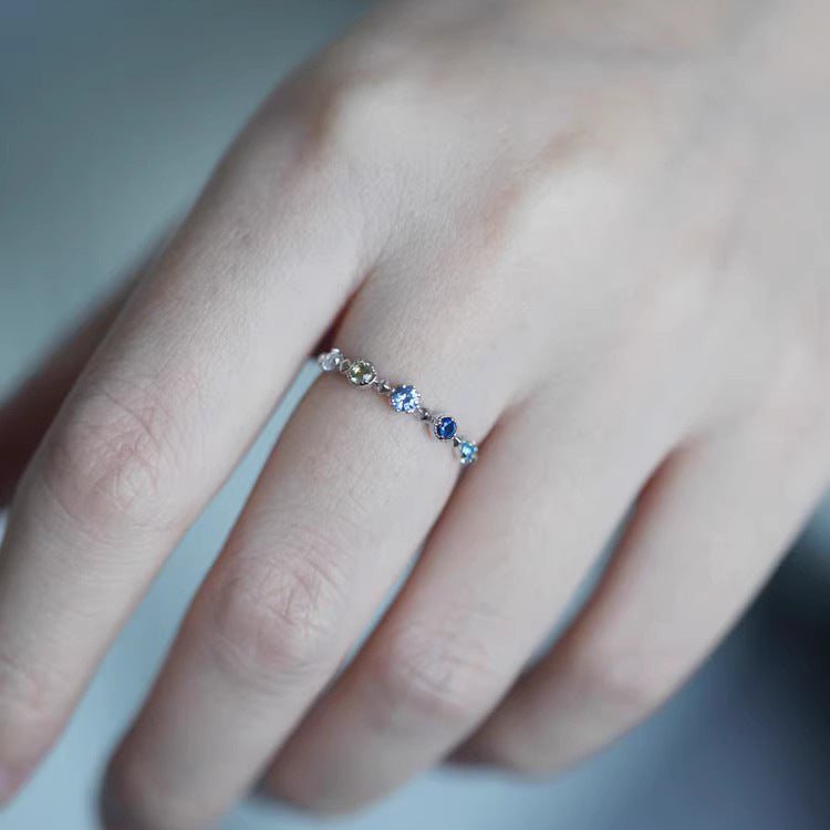 925 Sterling Silber Zirkon Geometrische Offene Ringe 925 Sterling Silber Ringe | Shop Nory