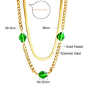 Damen multifunktionale Halskette mit bunten Kristallelementen und goldplattierter Oberfläche Shop Nory