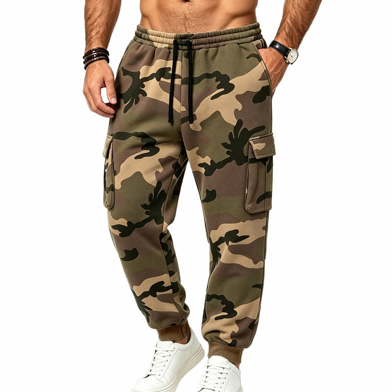 Herren Cargohose im Jogger-Stil mit elastischem Bund, Kordelzug und Mehrfachtaschen Shop Nory