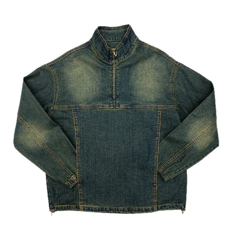 Herren Sportliche Denimjacke mit hohem Kragen Shop Nory