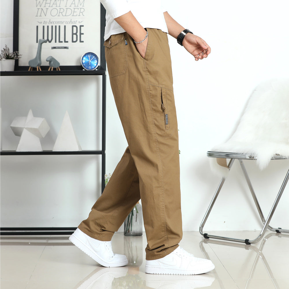 Herren Relaxed-Fit Canvas-Cargohose mit vorgeformten Knieeinsätzen und seitlicher Reißbeintasche Shop Nory