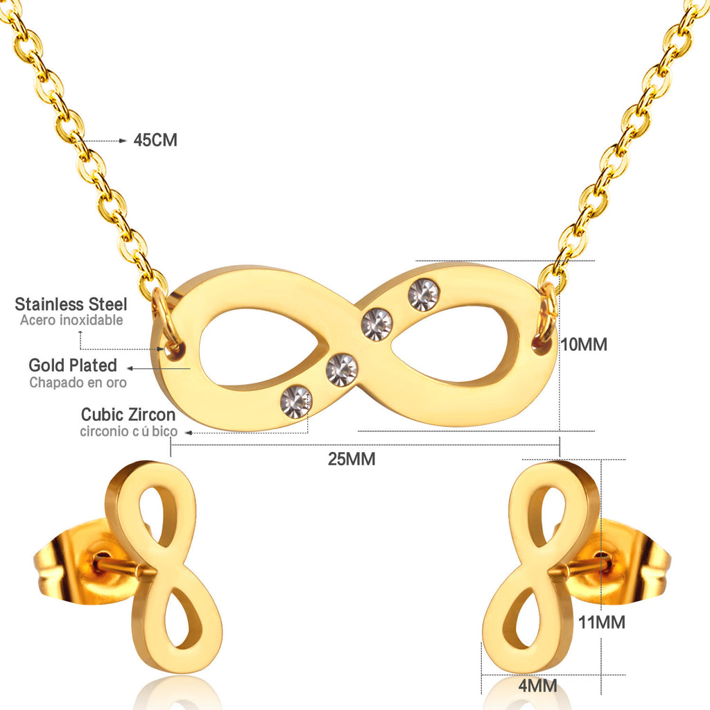 Damen Armband mit unendlichem Symbol aus hochwertigem Edelstahl Shop Nory