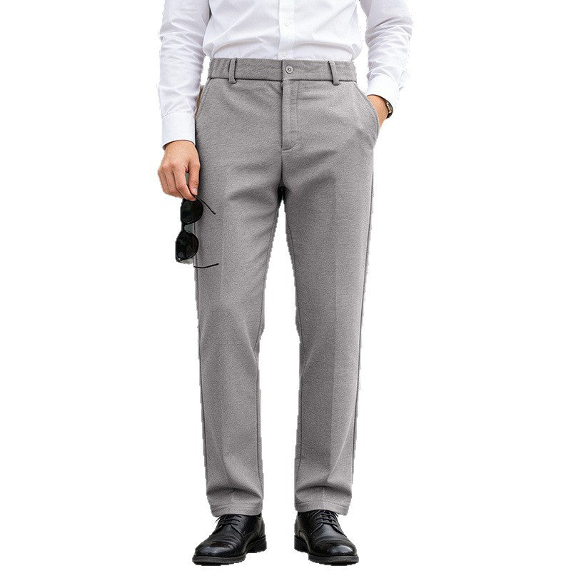Herren Elegante gerade Tailoring-Hose mit Bügelfalte und feiner Fischgrätstruktur Shop Nory