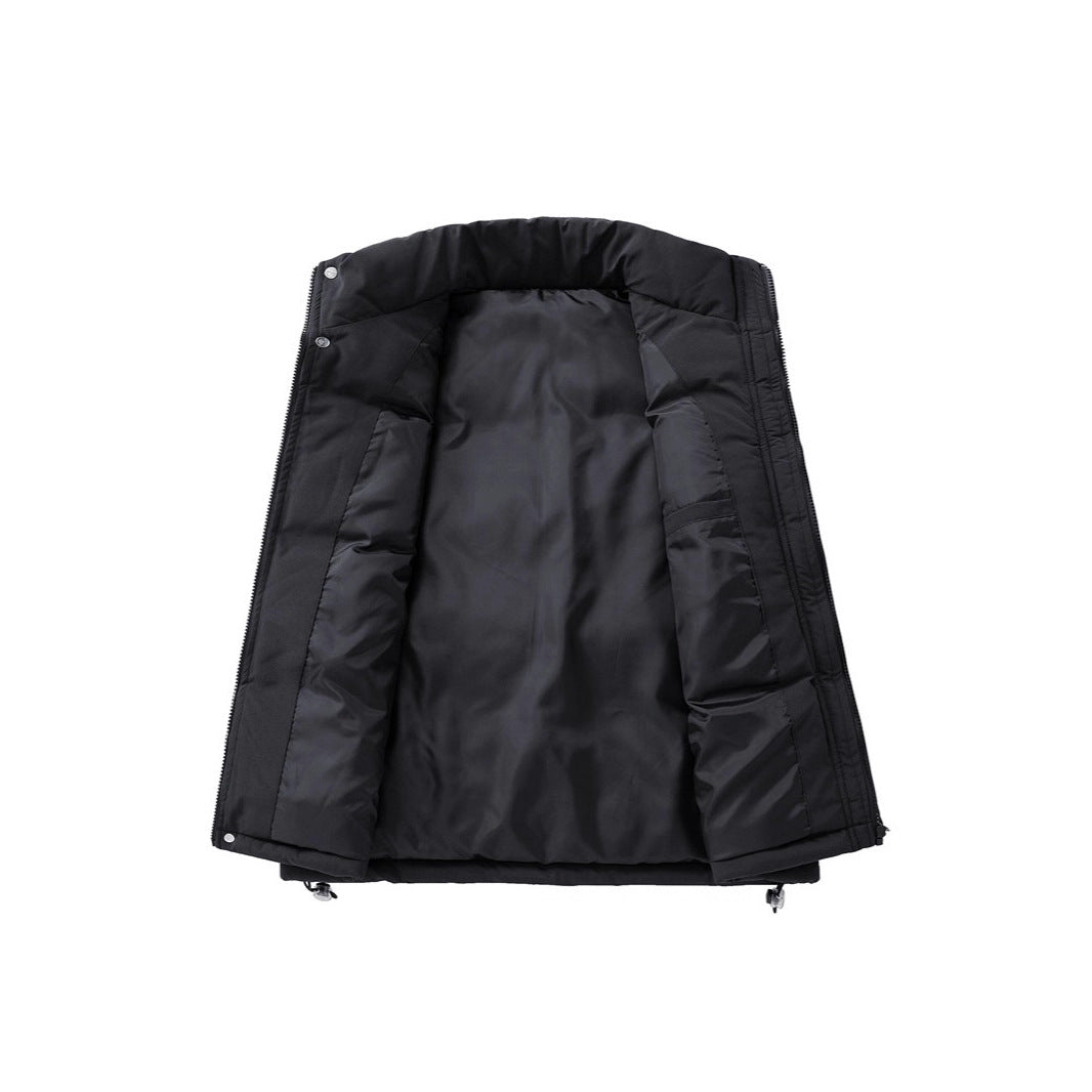 Herren Stylische Urban-Steppweste im Boxy-Schnitt mit hohem Kragen und verdecktem Zwei-Wege-Reißverschluss Shop Nory