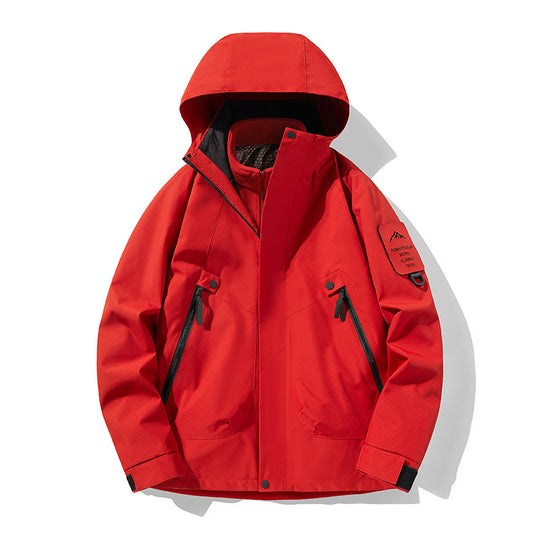 Unisex Wasserdichte, atmungsaktive Hardshell-Outdoorjacke mit Kapuze Shop Nory