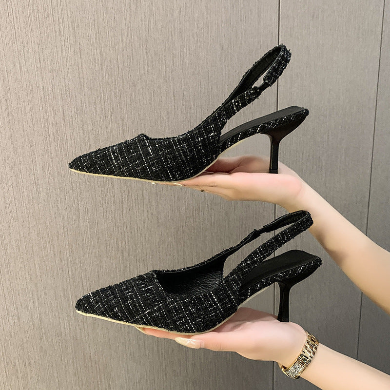 Damen elegante Slingpumps mit feiner Textur