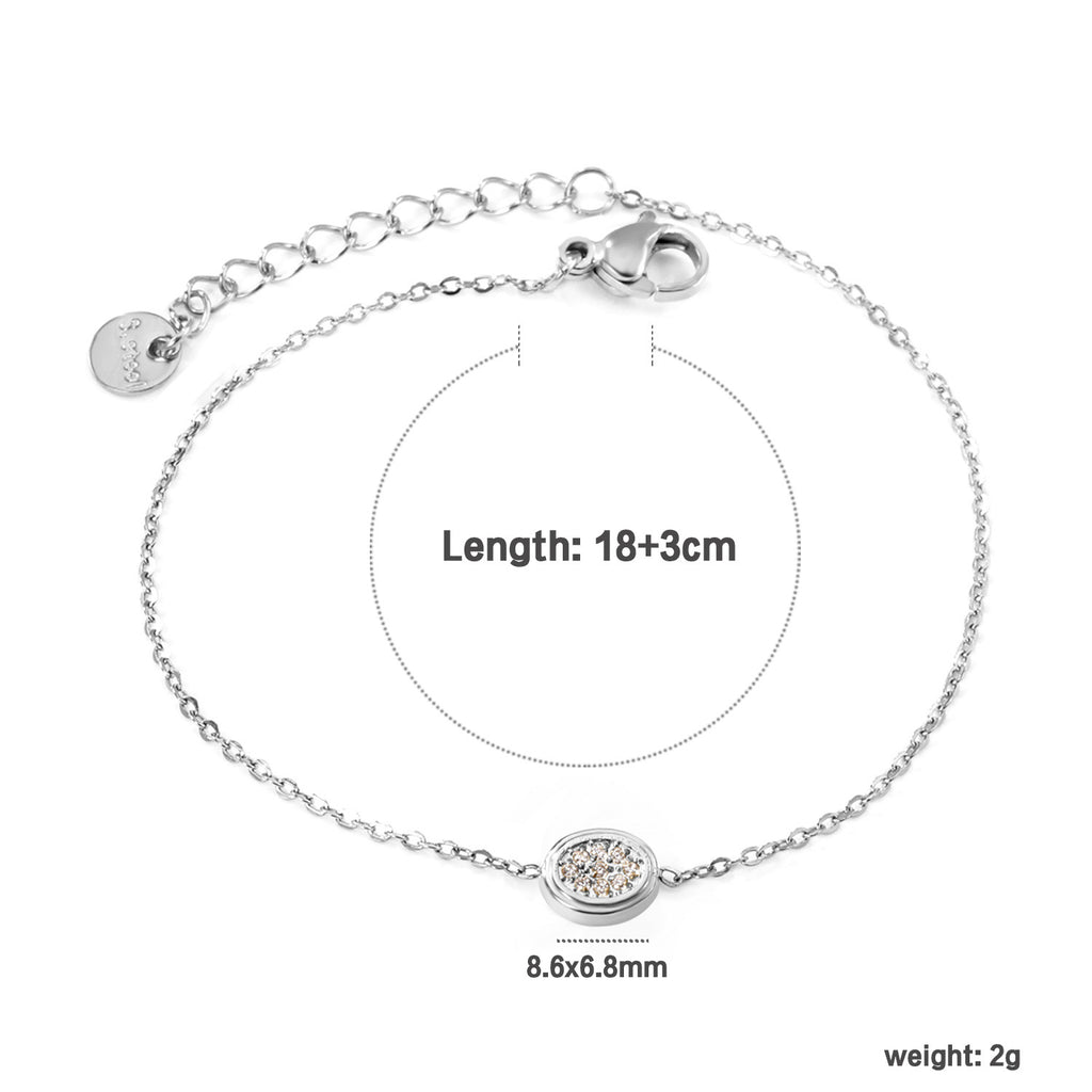 Damen elegant gestaltetes Armband mit funkelndem Hexagon-Anhänger Shop Nory