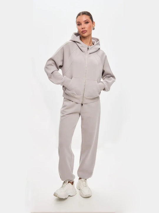 Damen Sportliches Fleece-Jogging-Set Shop Nory