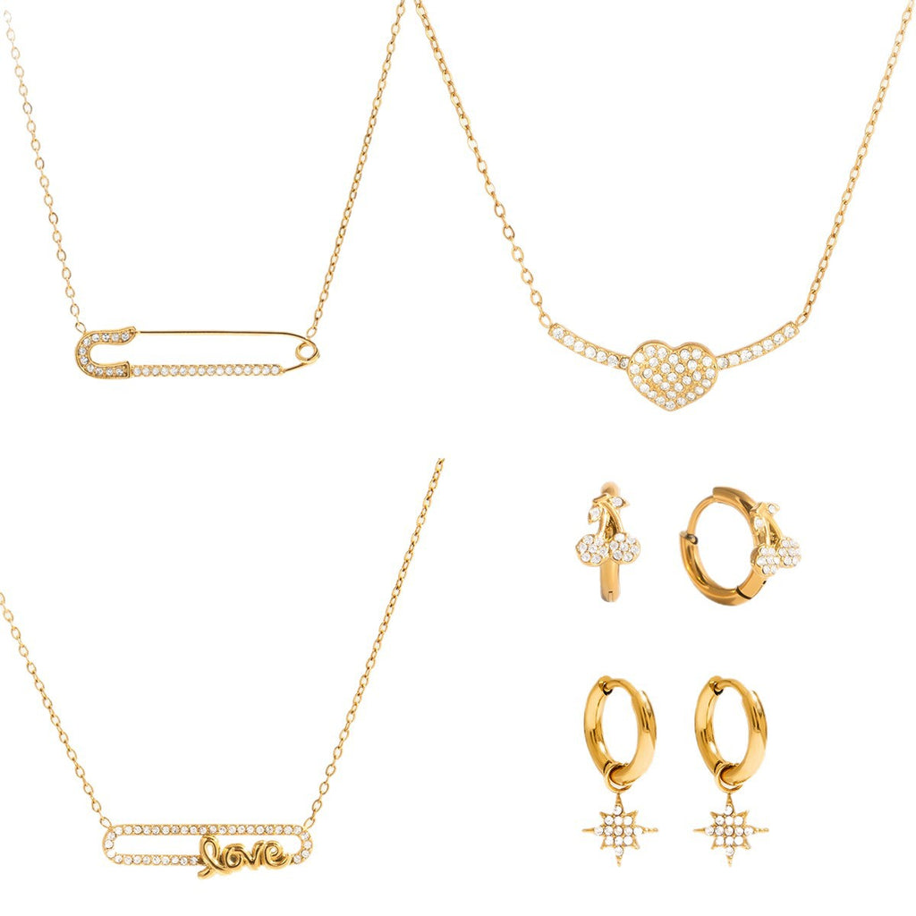 Damen Halskette mit Liebe-Detail aus hochwertigem Edelstahl Shop Nory