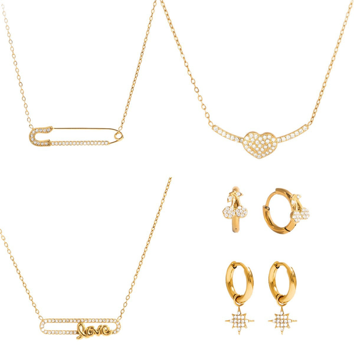 Damen Halskette mit Liebe-Detail aus hochwertigem Edelstahl Shop Nory