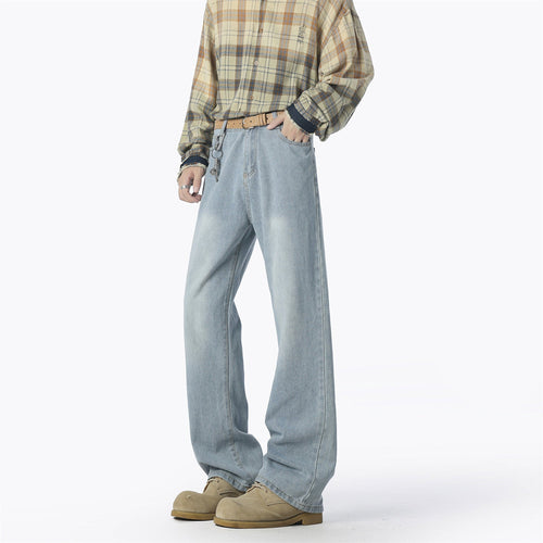 Herren lässige weit geschnittene Denim-Hose Shopnory