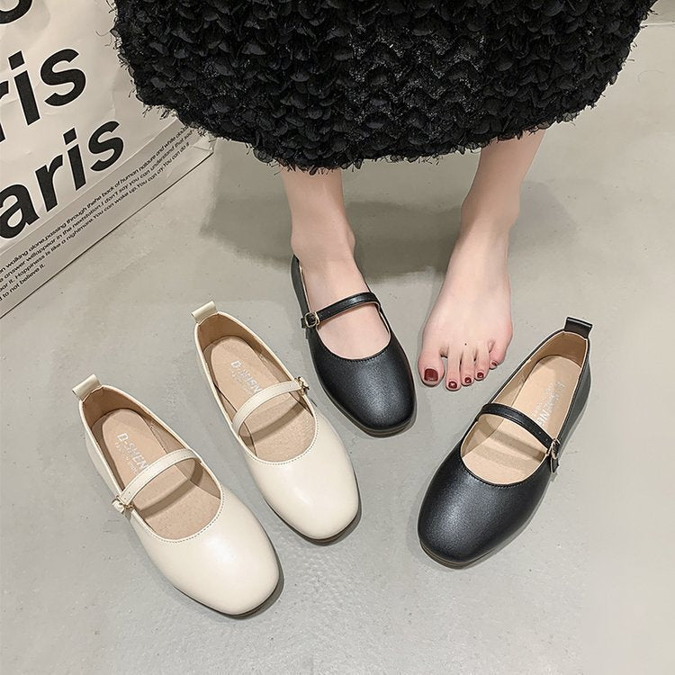 Damen Ballerinas mit elegantem Riemchen und bequemem Fußbett