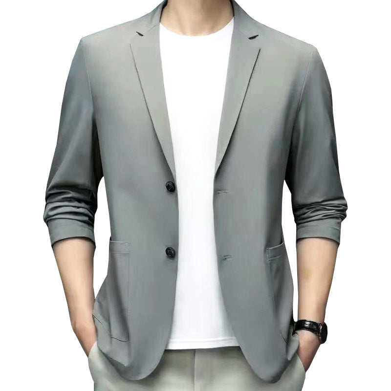 Herren legerer elastischer Sommerblazer mit dreiviertelärmeln und schlanker Passform Shop Nory