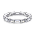 Damen Eternity Ring mit hochwertigem, eckigem Zirkonia-Besatz Shop Nory