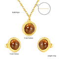 Damen Schmuckset mit hochwertigem Tigerauge-Anhänger und handgefertigten Details Shop Nory