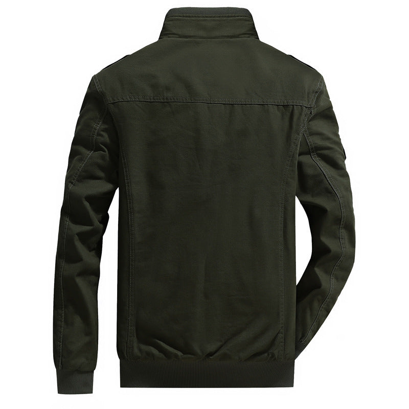 Herren Canvas-Fieldjacke im Utility-Style mit wärmender Fleece-Innenlage und Schulterpatten Shop Nory