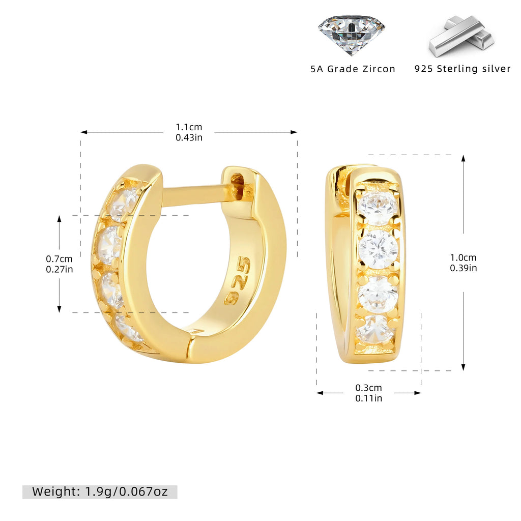 Damen Ohrringe aus 925er Sterlingsilber mit Zirkonsteinen Shop Nory