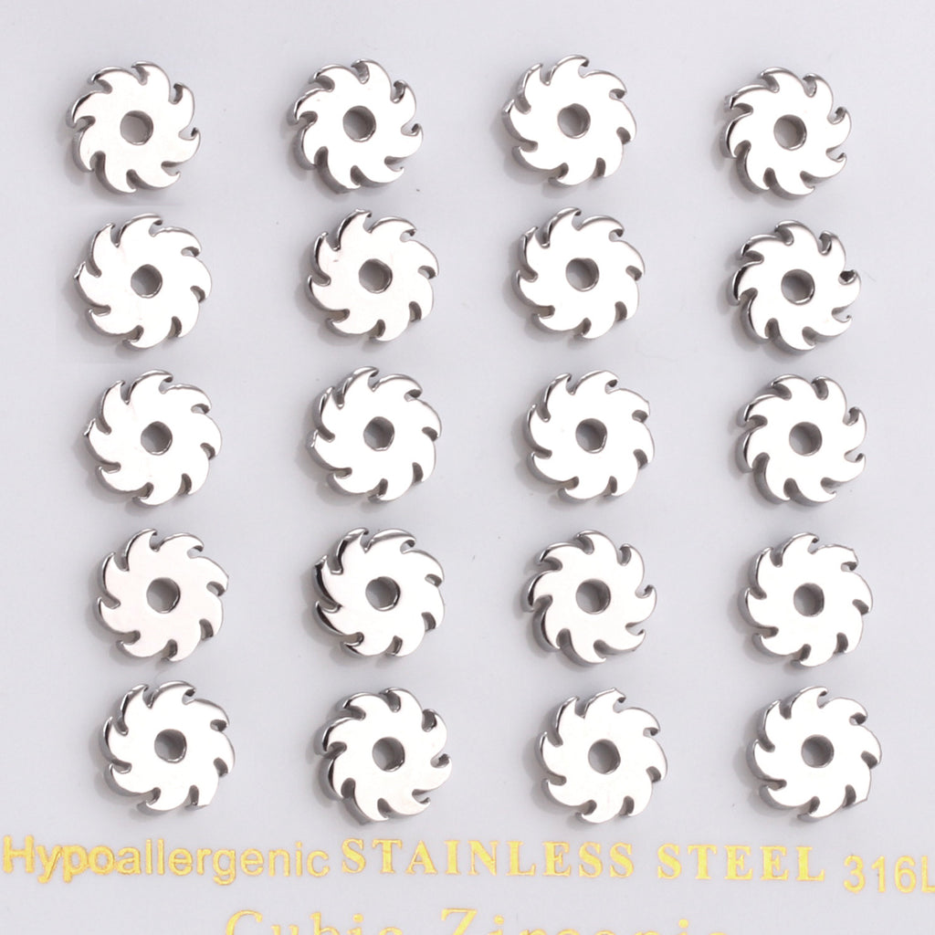 Damen Edelstahl Ohrringe mit stylischem Spiral-Design Shop Nory