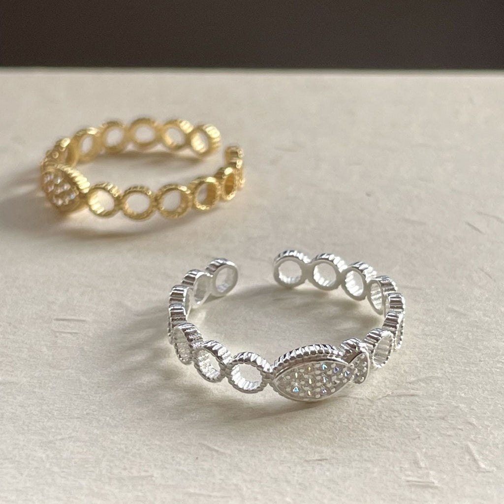 925 Sterling Silber Zirkon Fisch Offene Ringe 925 Sterling Silber Ringe | Shop Nory
