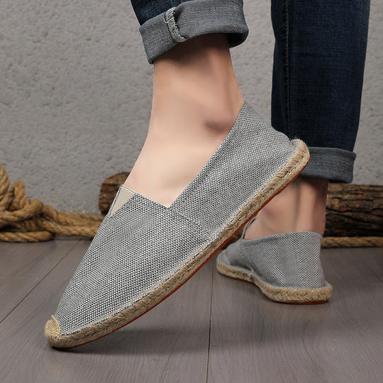 Damen Leichte Espadrille-Slip-On aus gewebtem Canvas mit Jute-Umrandung Shop Nory