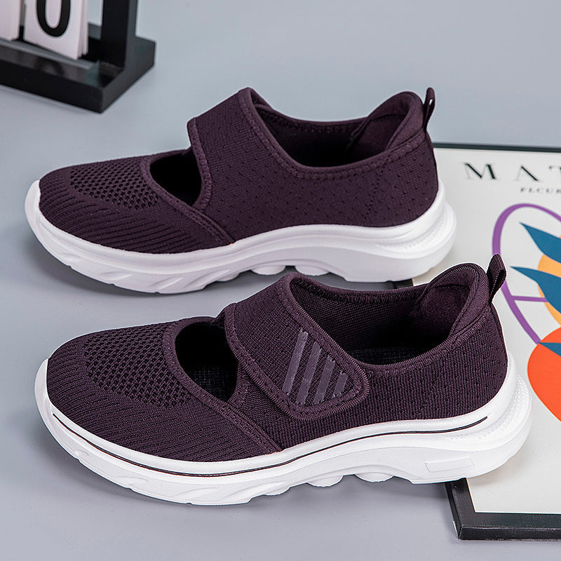 Damen Leichte Komfort-Sneaker mit Klettverschluss