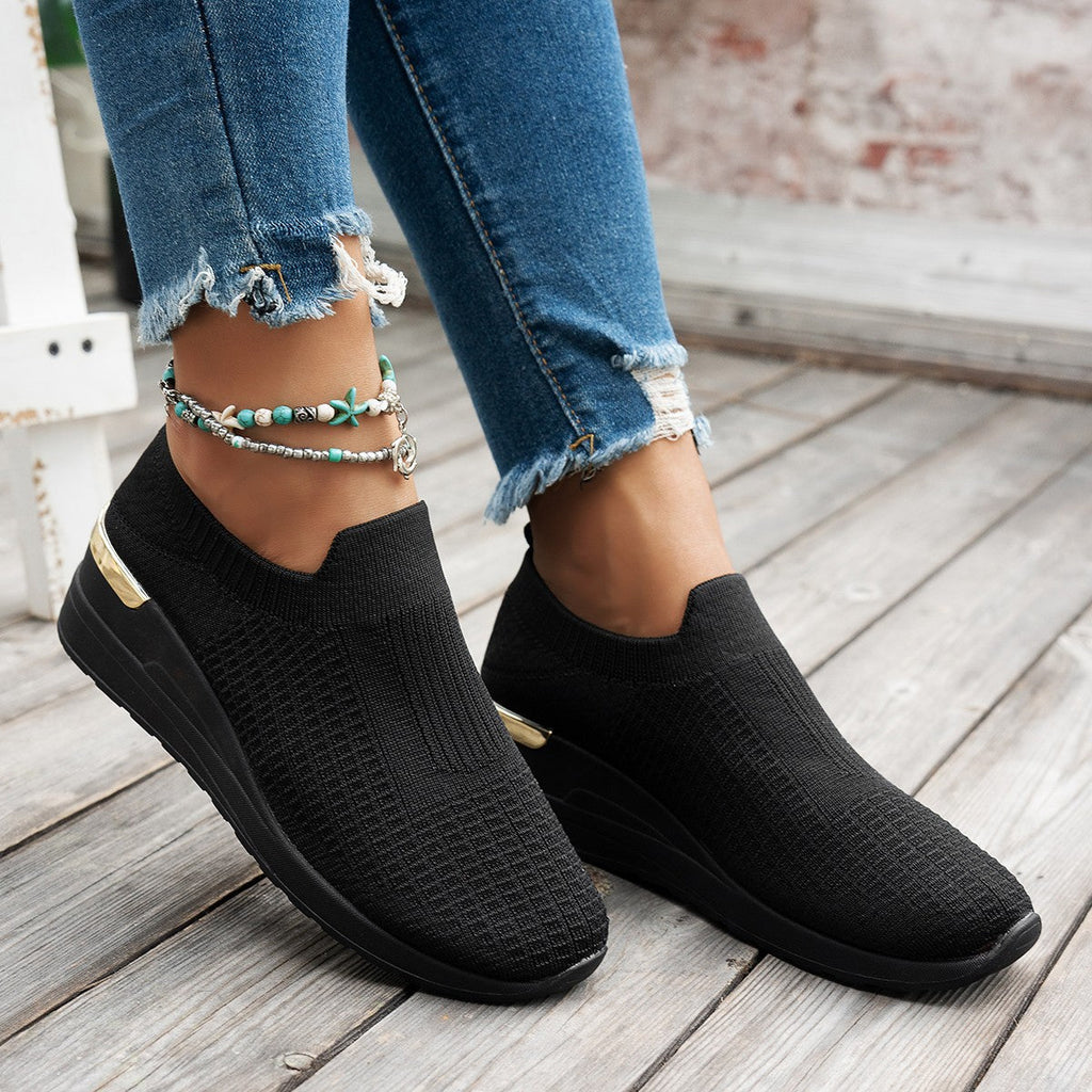Damen Sneakers mit rutschfester Sohle und modischem Leopardenmuster