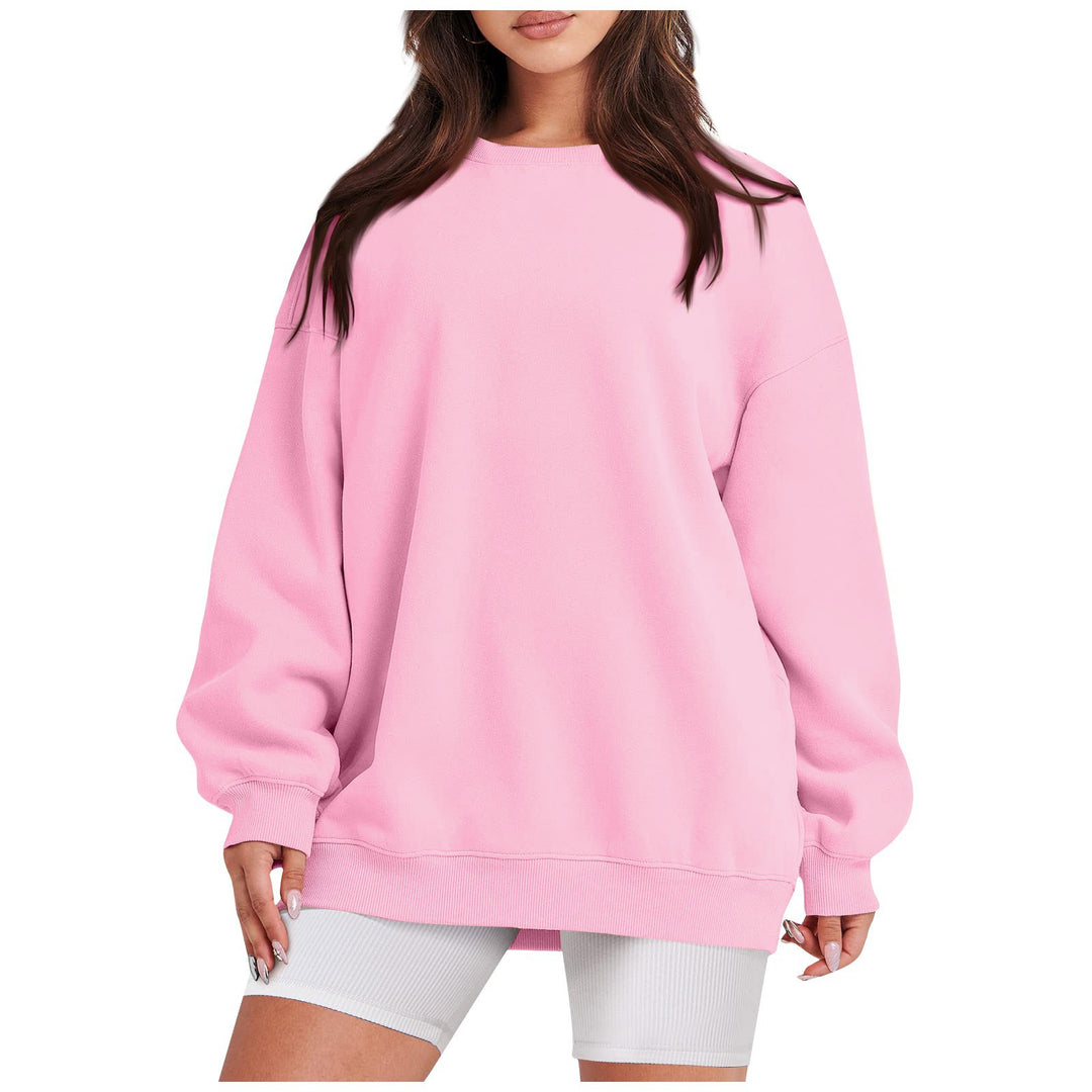 Damen nan Longline-College-Sweatshirt mit geripptem Saum, Raglanärmeln und angerauter Innenseite Shop Nory