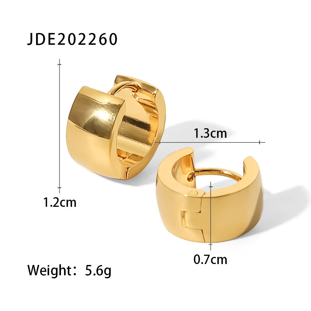 Damen Creolen Ohrringe mit modernem, glänzendem Design Shop Nory