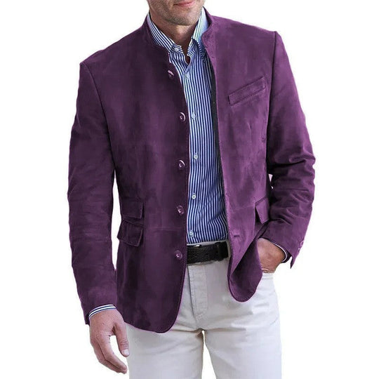 Herren elegante Wildlederjacke