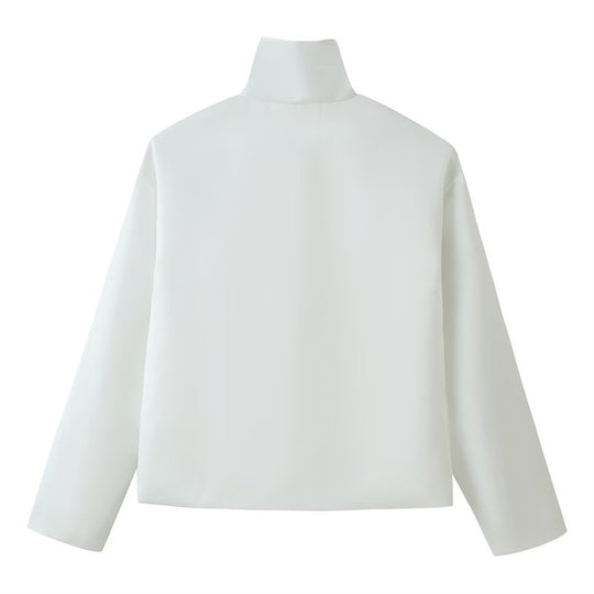 Damen Kurzjacke mit Stehkragen und dekorativen Knotenverschlüssen im Mandarin‑Stil Shop Nory